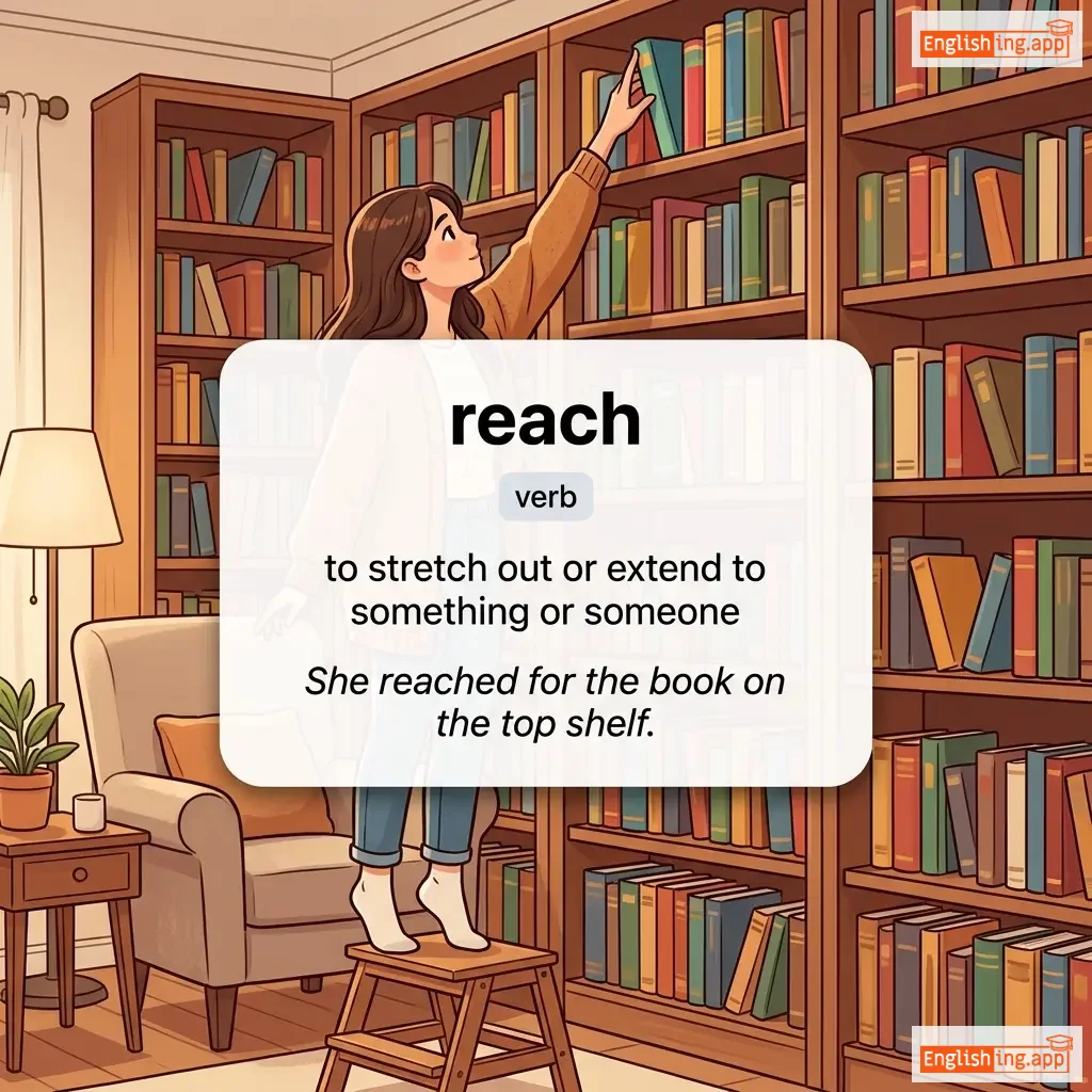 reach definition card — visual illustration of the meaning