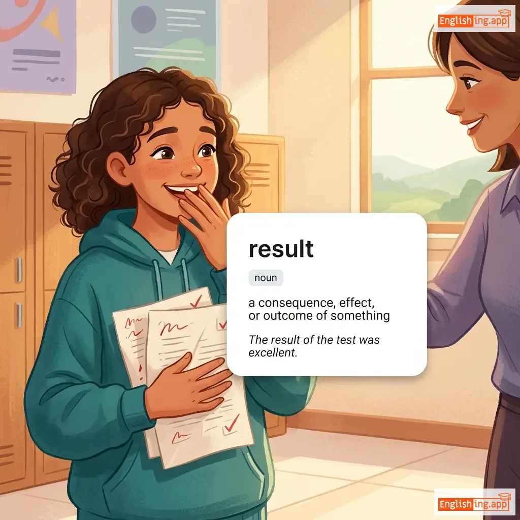 result definition card — visual illustration of the meaning