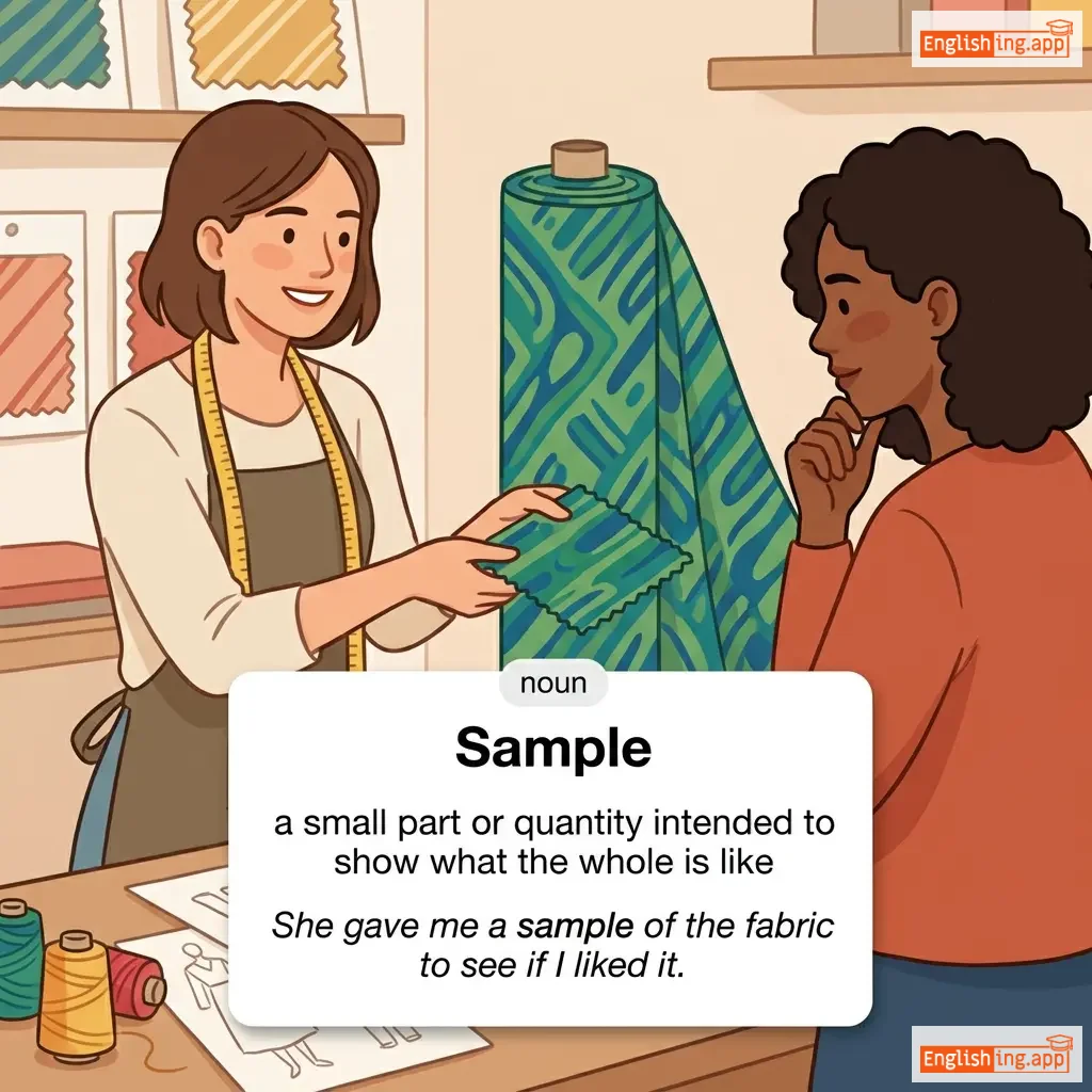 Sample definition card — visual illustration of the meaning
