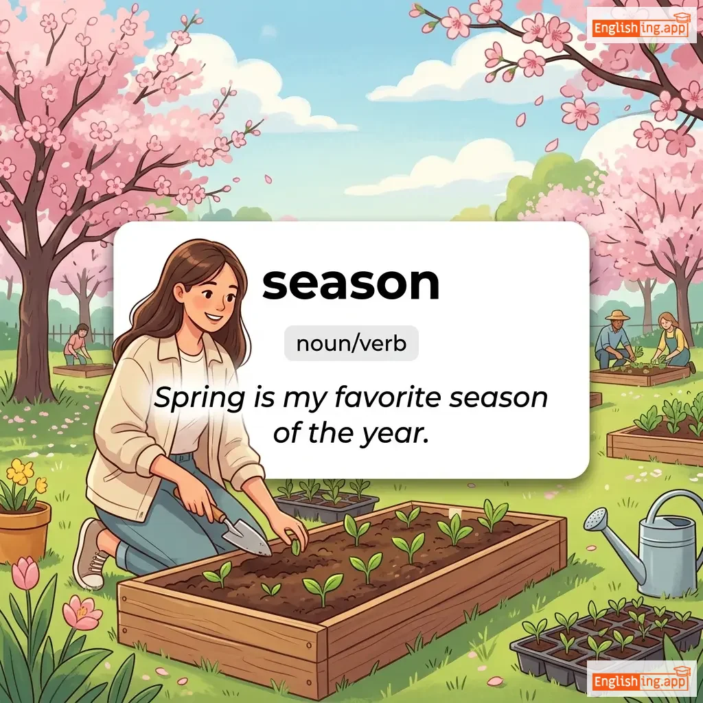 season definition card — visual illustration of the meaning