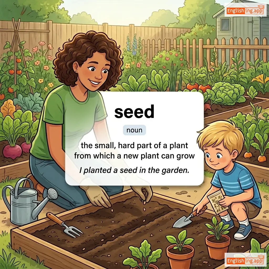 seed definition card — visual illustration of the meaning