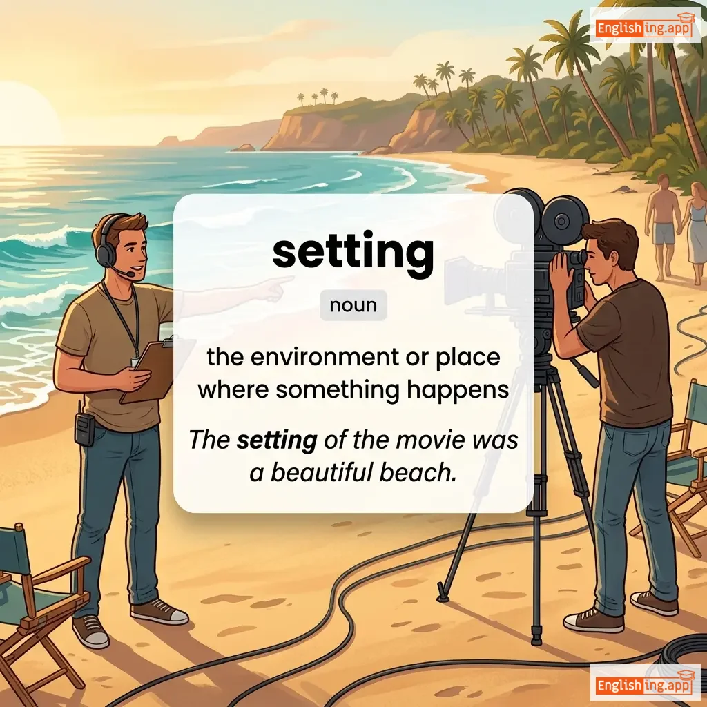 setting definition card — visual illustration of the meaning