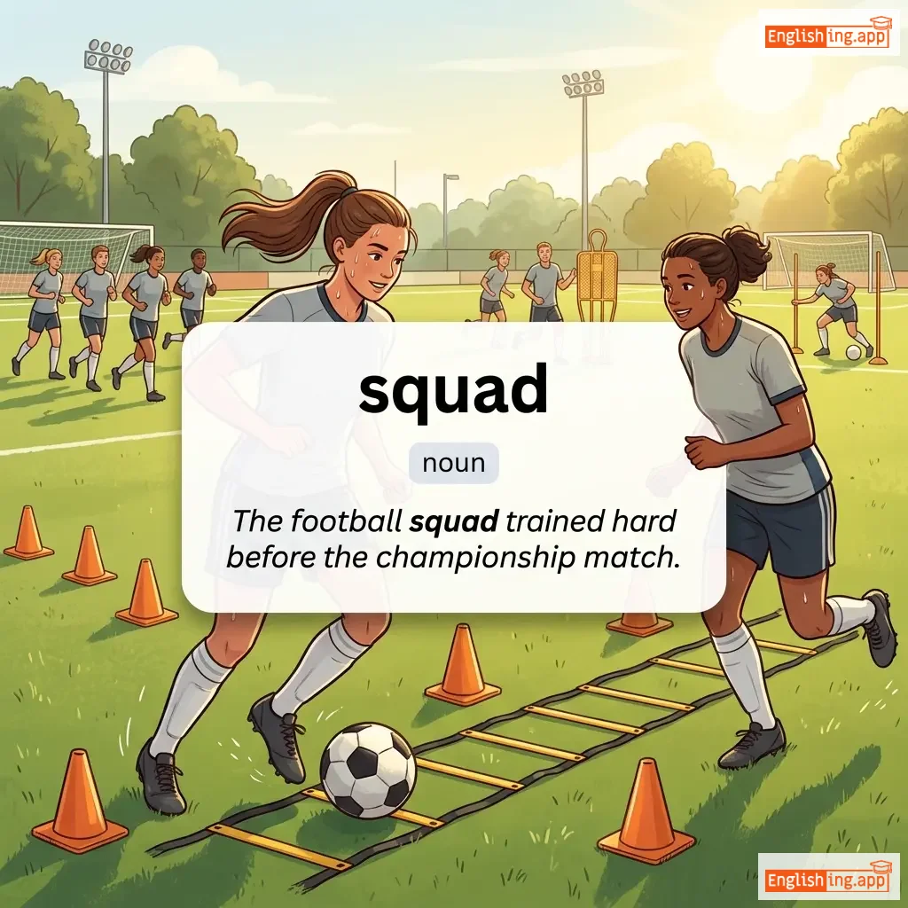 squad definition card — visual illustration of the meaning