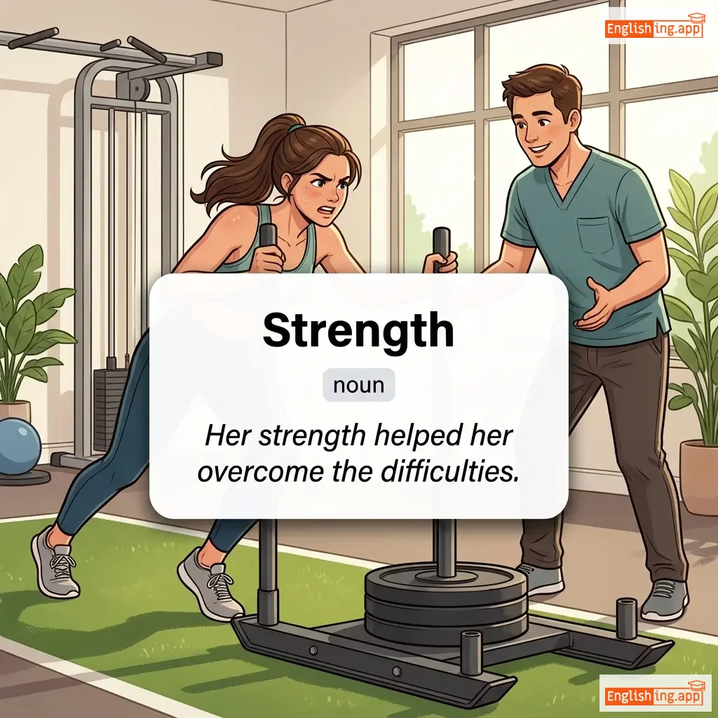 Strength definition card — visual illustration of the meaning