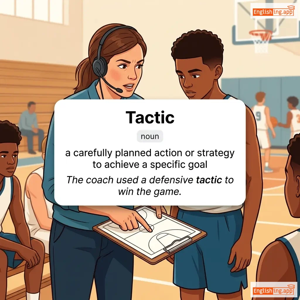 Tactic definition card — visual illustration of the meaning