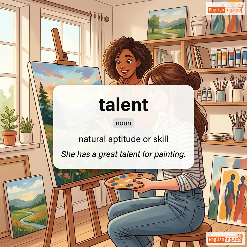 talent definition card — visual illustration of the meaning