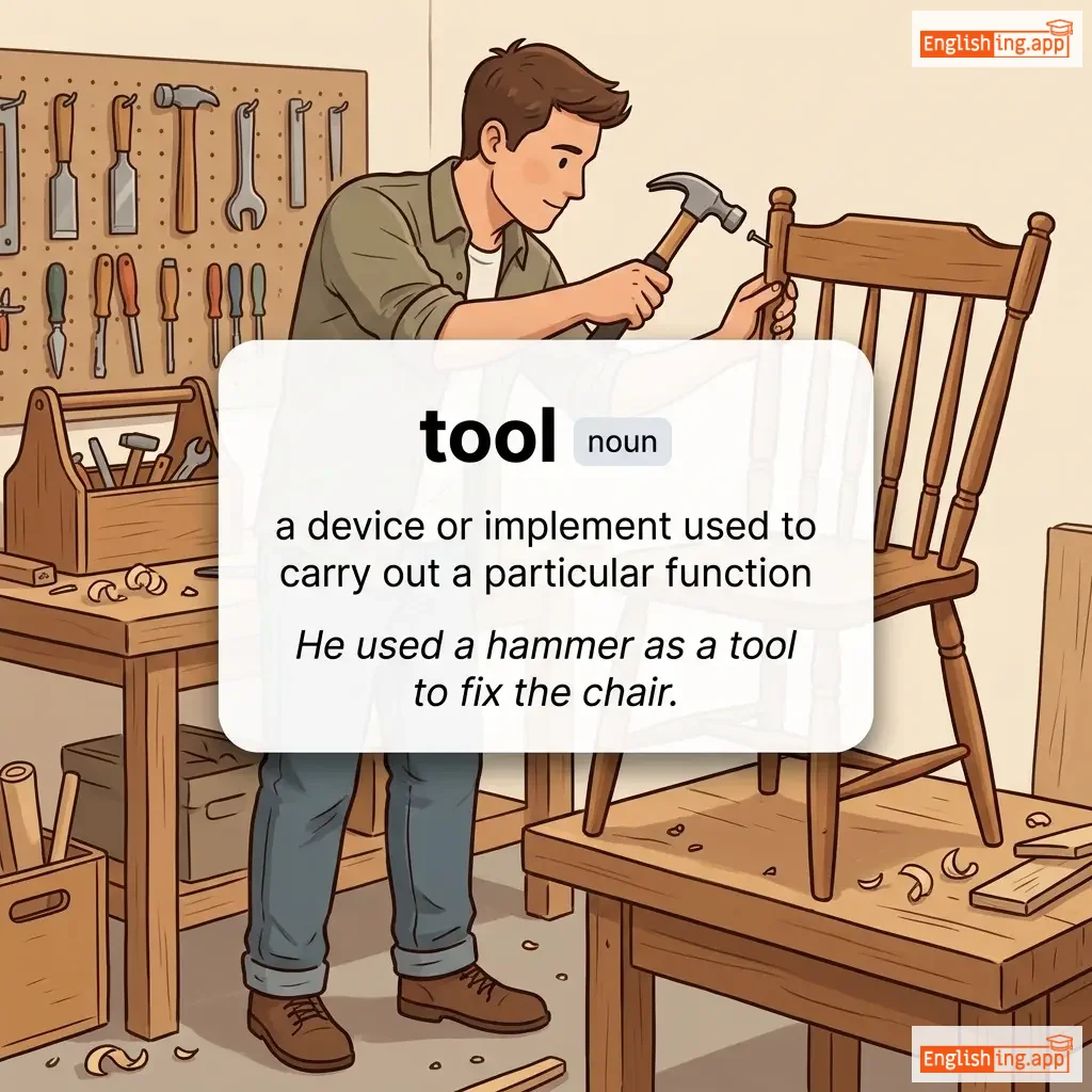 tool definition card — visual illustration of the meaning