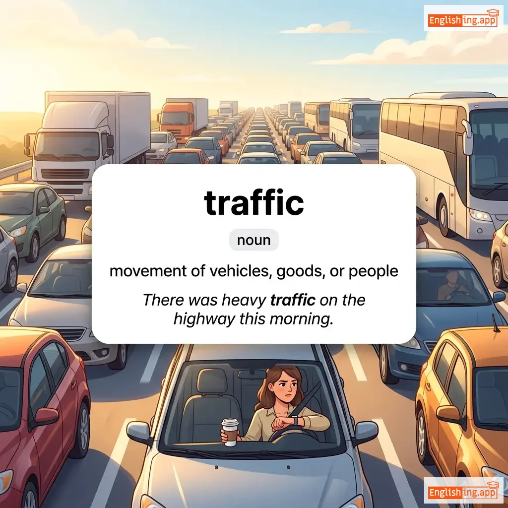 traffic definition card — visual illustration of the meaning