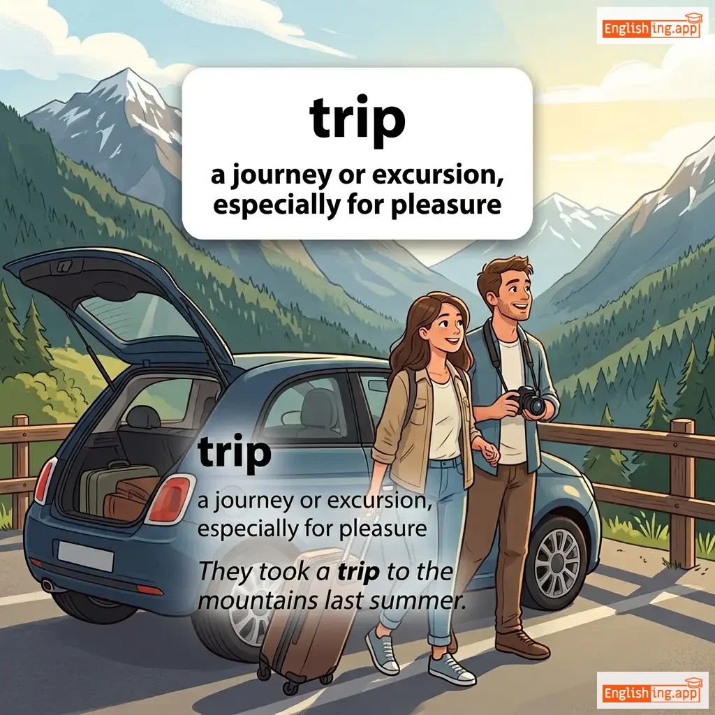 trip definition card — visual illustration of the meaning