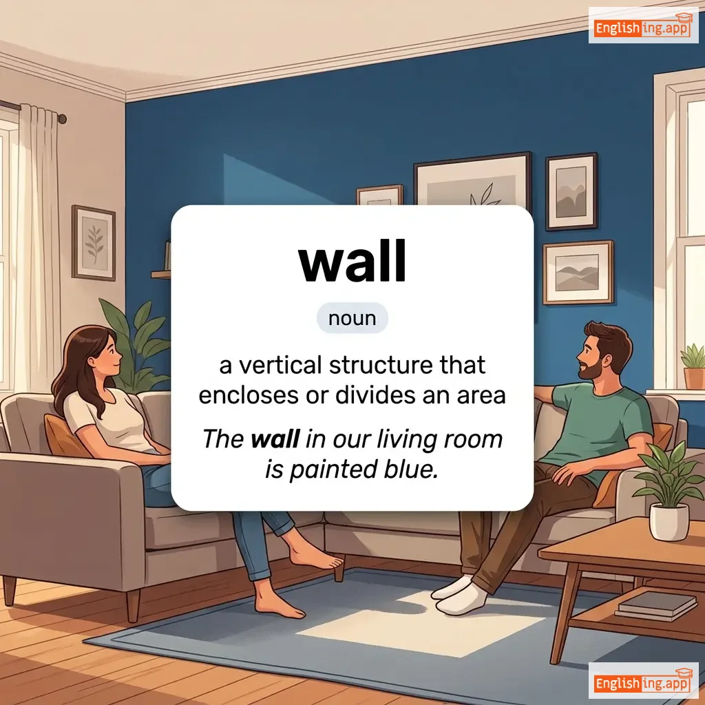 wall definition card — visual illustration of the meaning