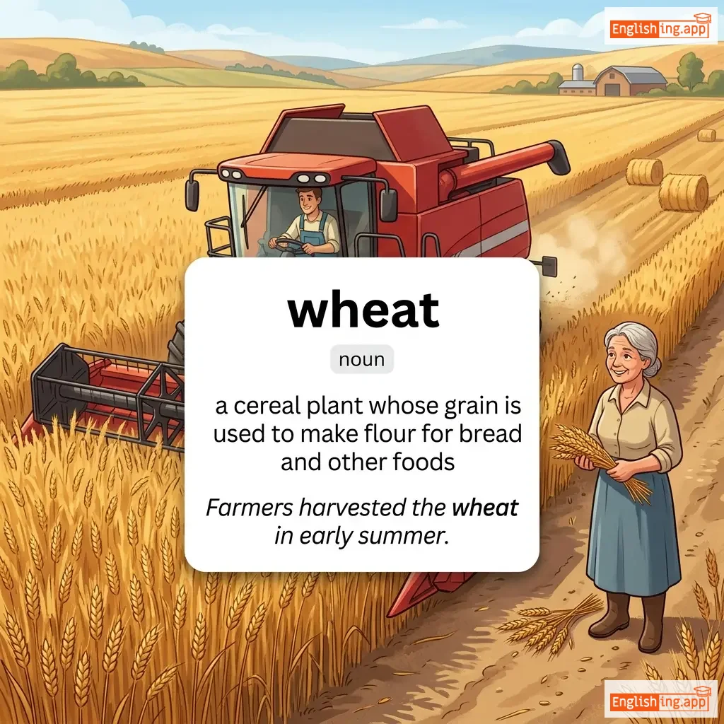 wheat definition card — visual illustration of the meaning