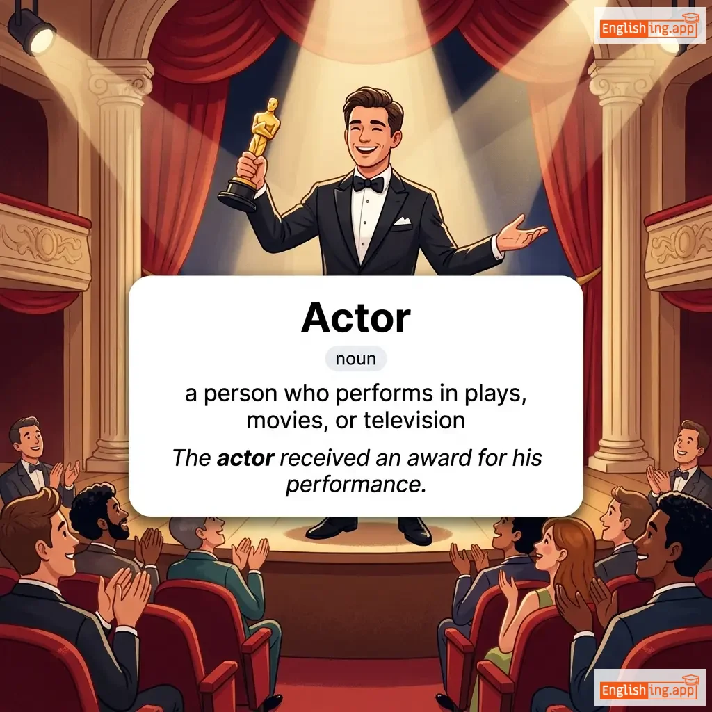 Actor definition card — visual illustration of the meaning