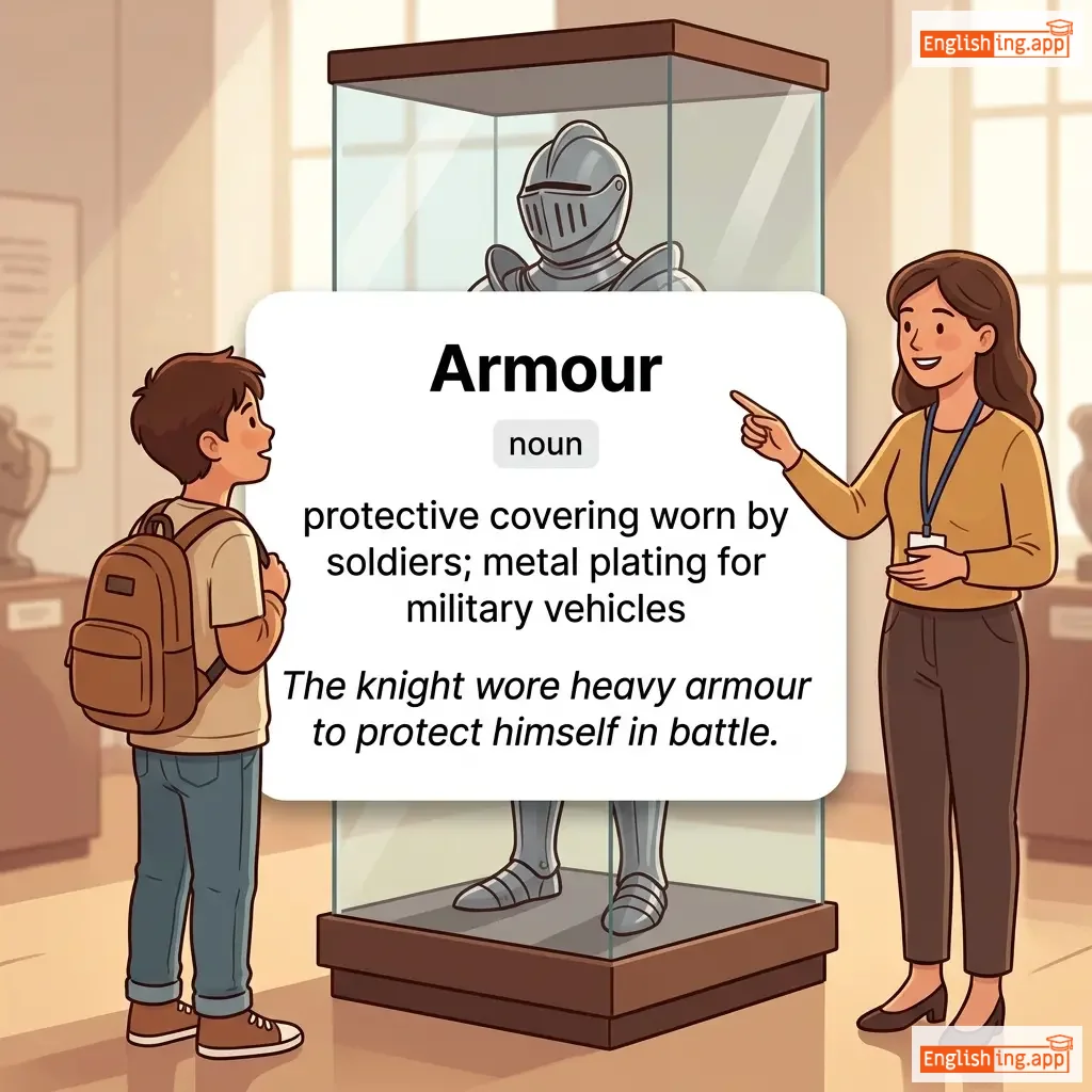 Armour definition card — visual illustration of the meaning