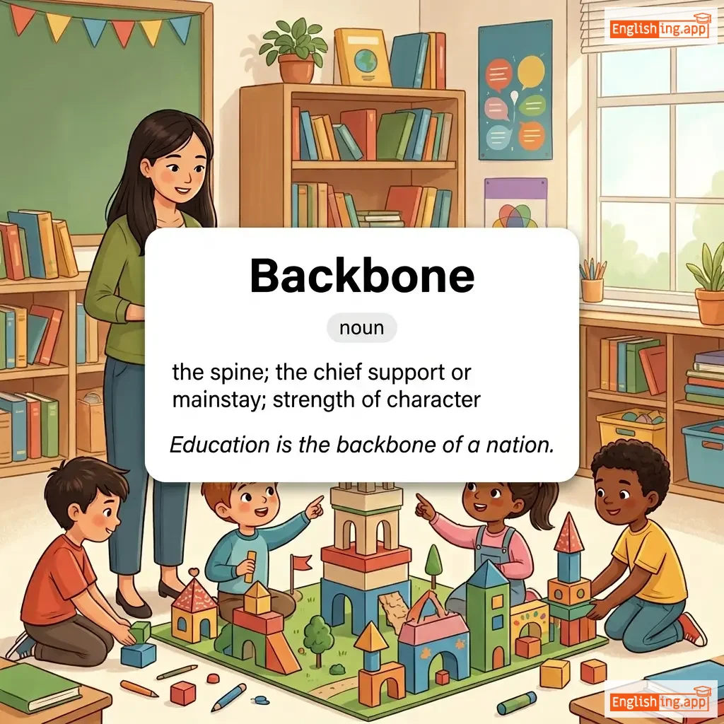 Backbone definition card — visual illustration of the meaning