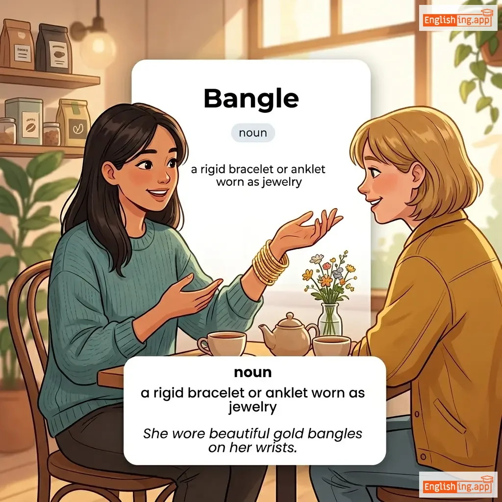 Bangle definition card — visual illustration of the meaning