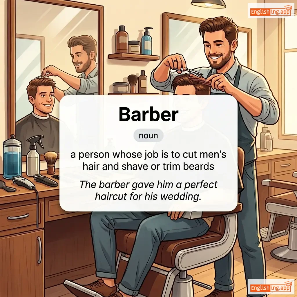 Barbar definition card — visual illustration of the meaning