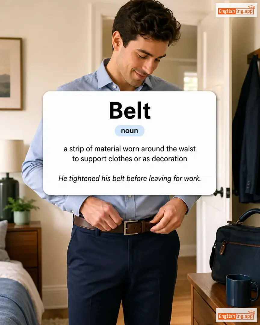 Belt definition card — visual illustration of the meaning