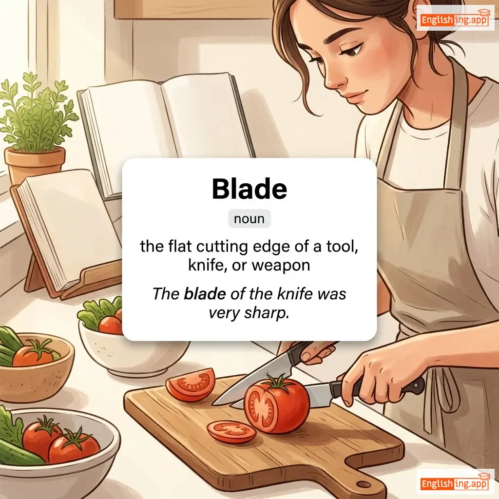 Blade definition card — visual illustration of the meaning