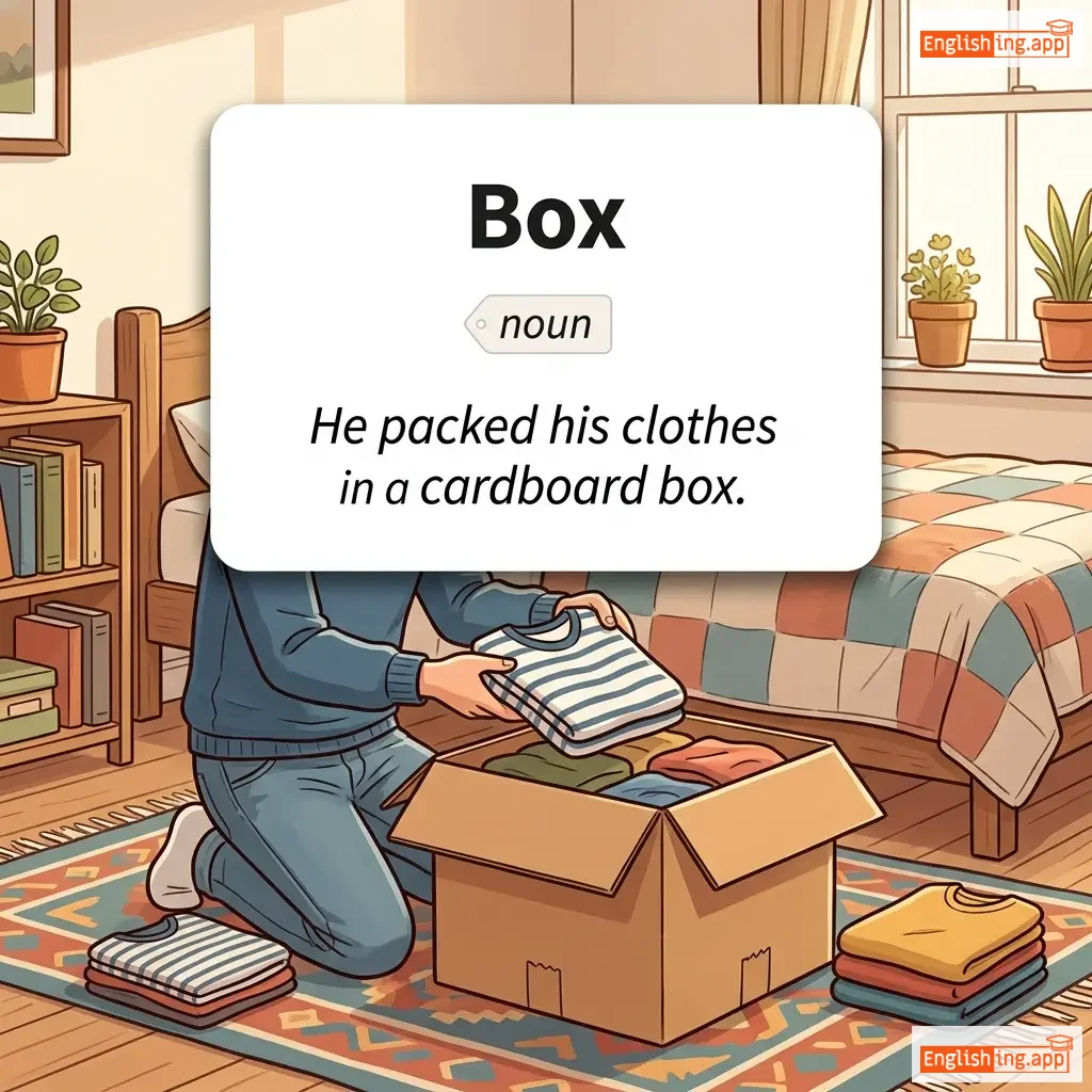 Box definition card — visual illustration of the meaning