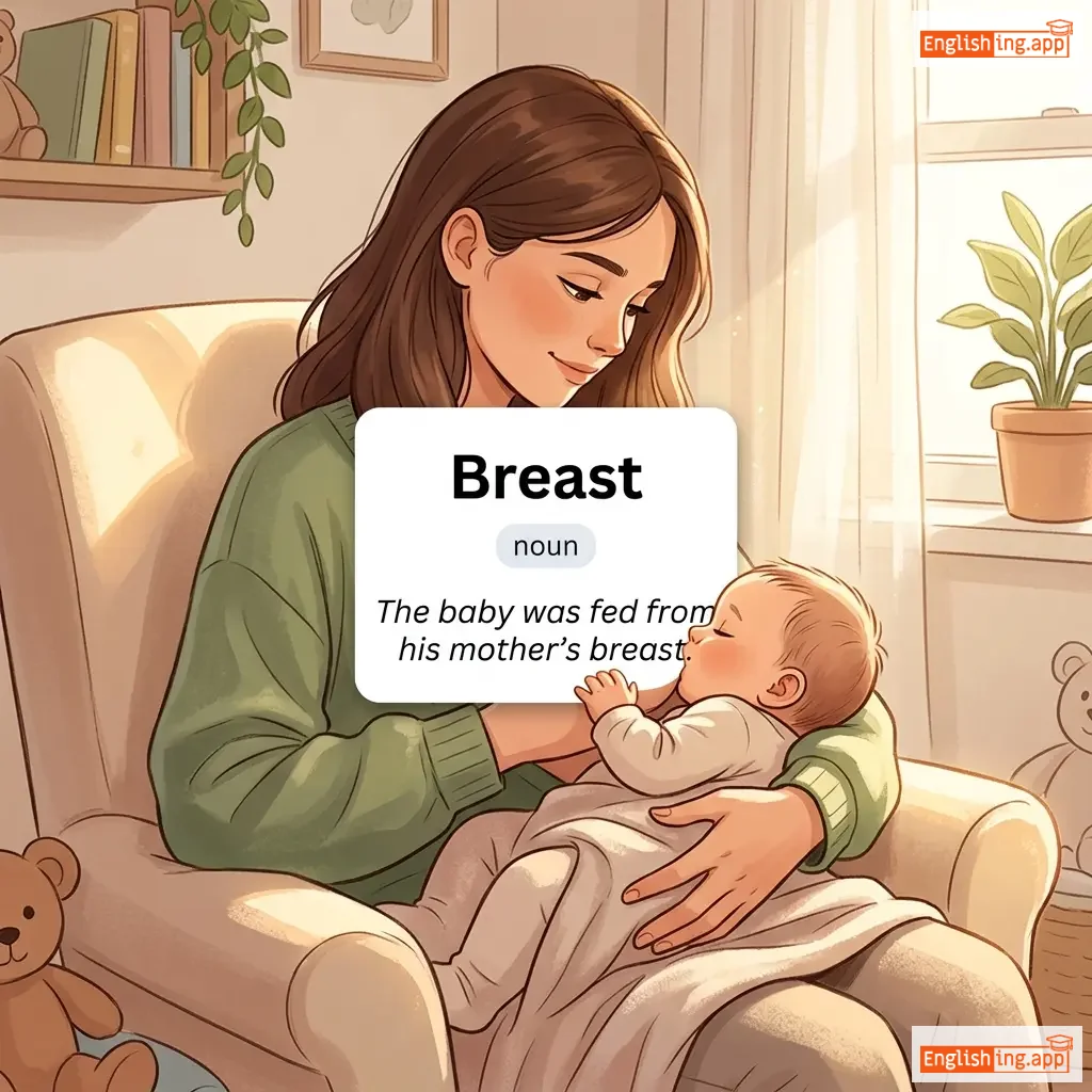 Breast definition card — visual illustration of the meaning
