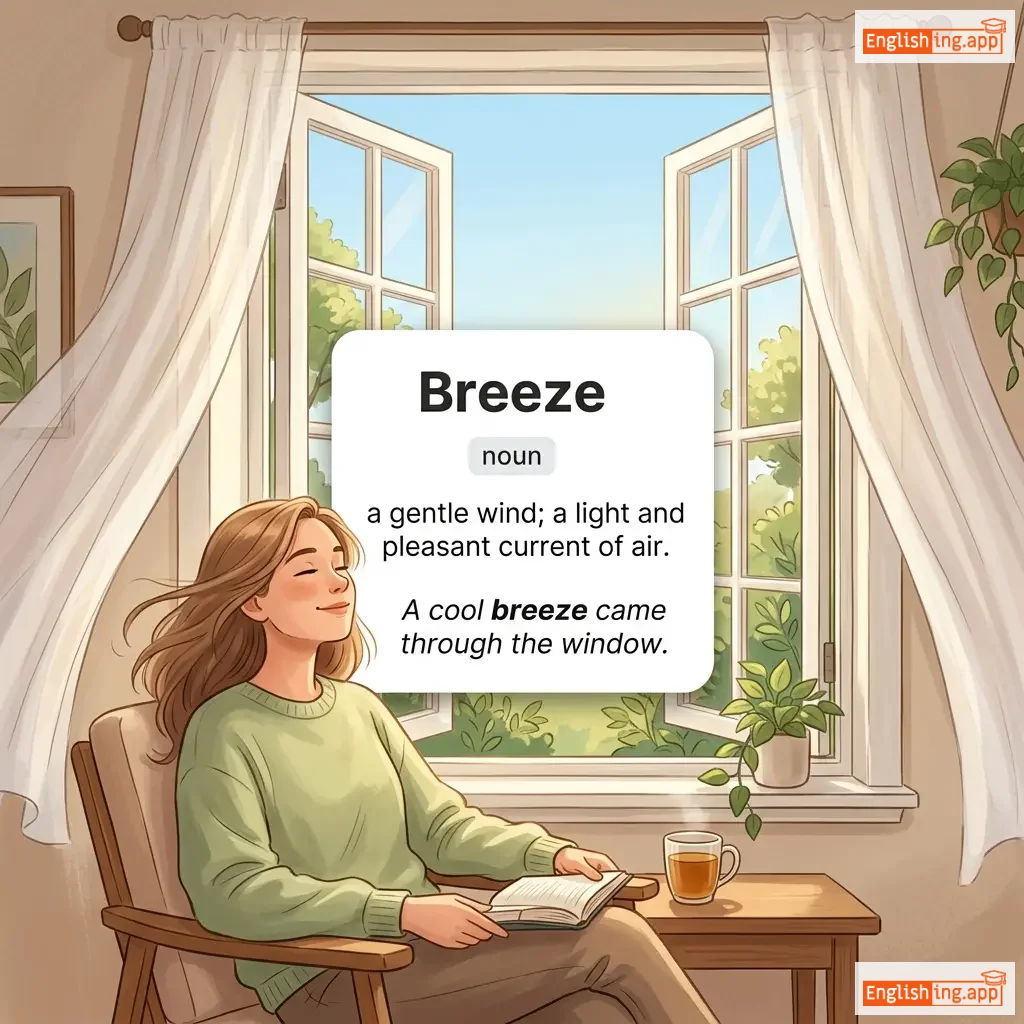 Breeze definition card — visual illustration of the meaning