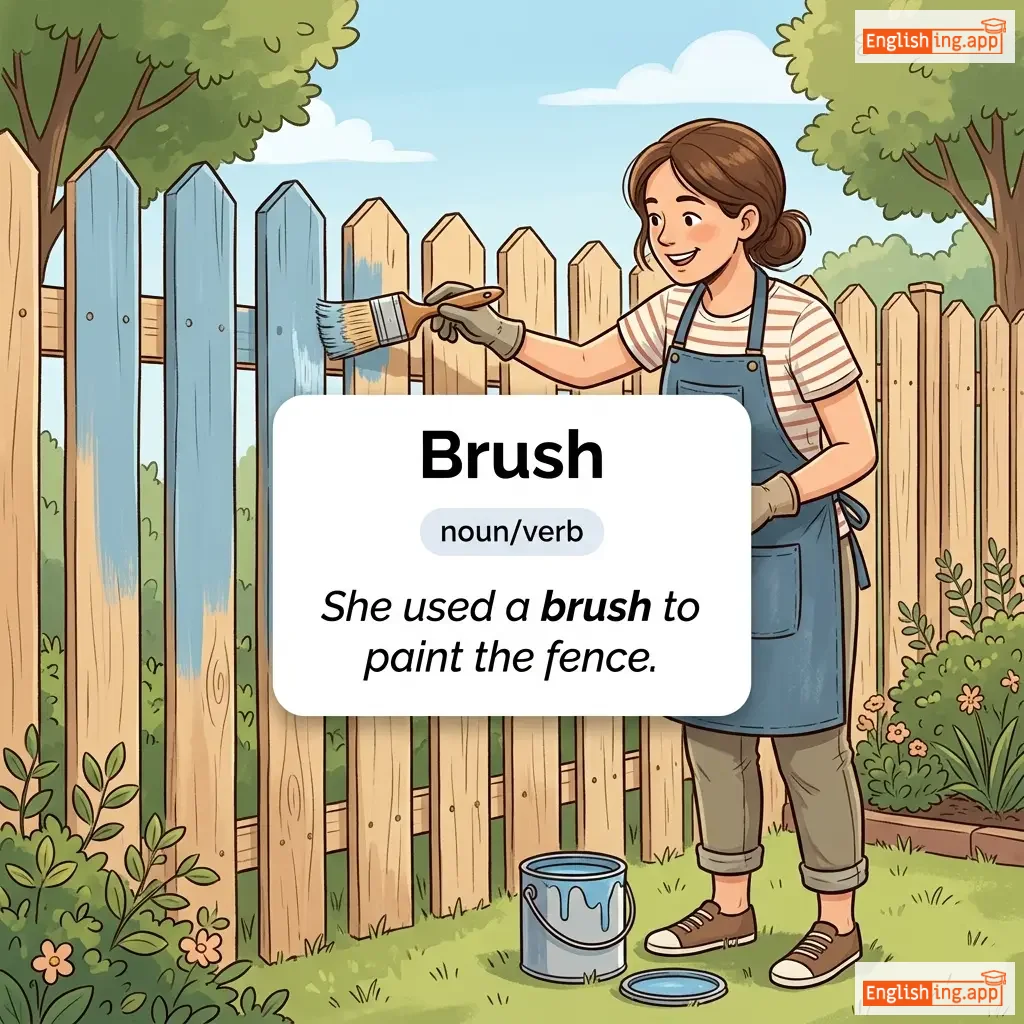 Brush definition card — visual illustration of the meaning