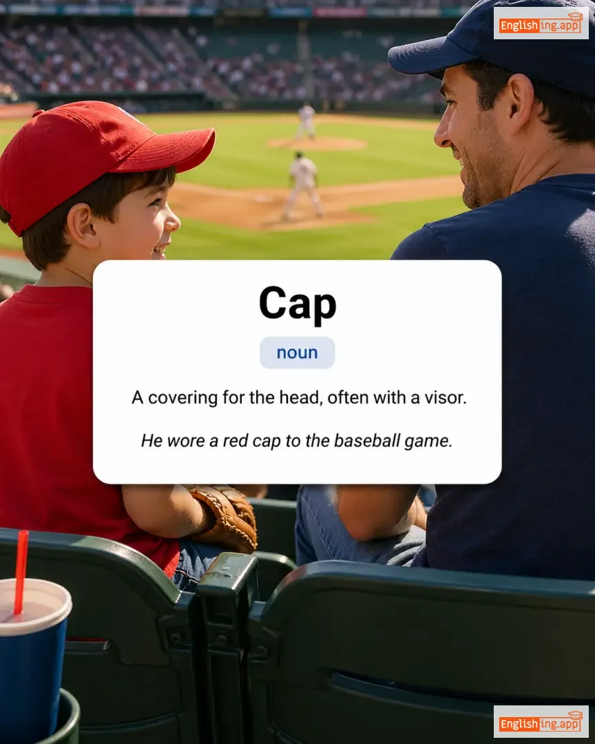Cap definition card — visual illustration of the meaning