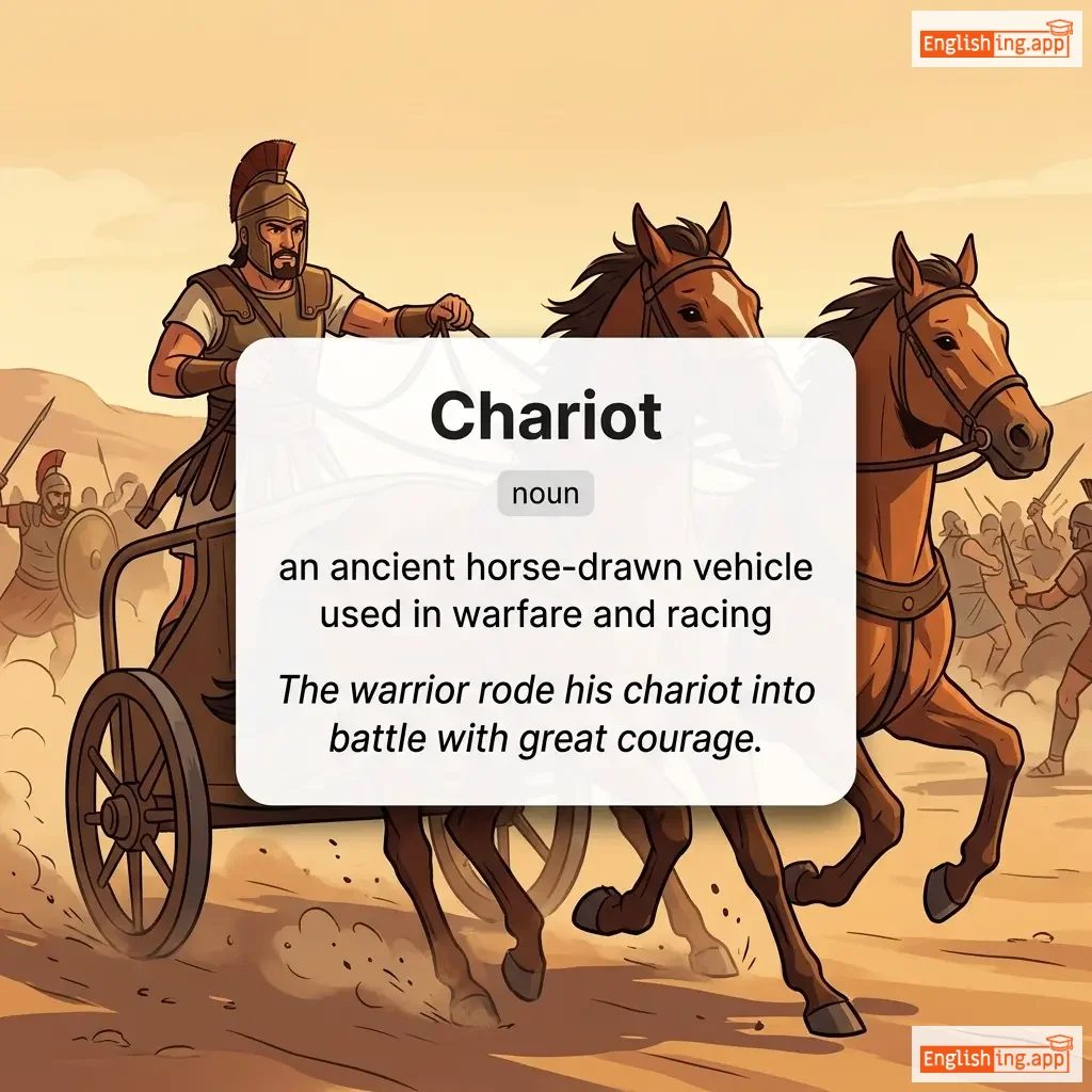 Chariot definition card — visual illustration of the meaning