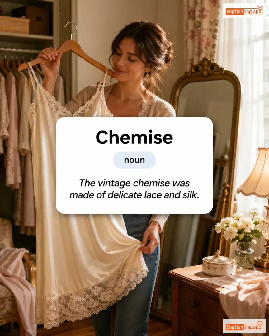 Chemise definition card — visual illustration of the meaning