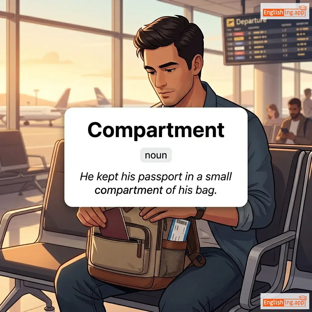 Compartment definition card — visual illustration of the meaning