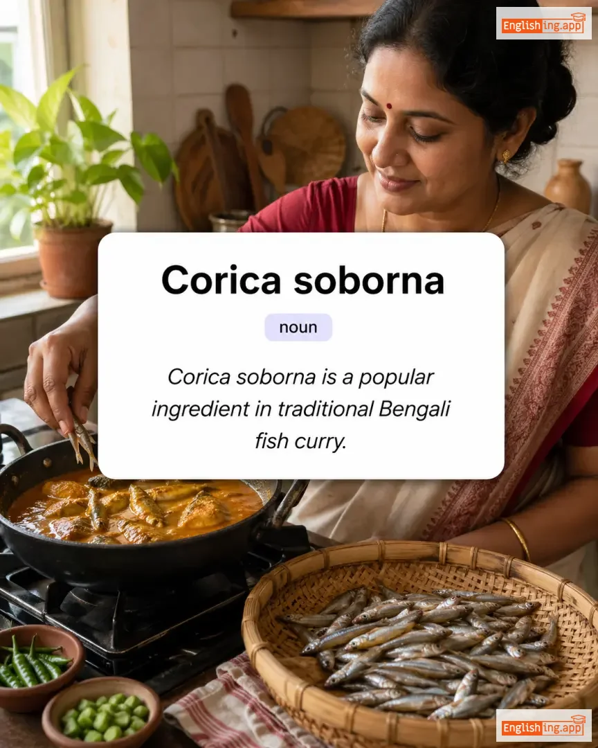 Corica soborna definition card — visual illustration of the meaning