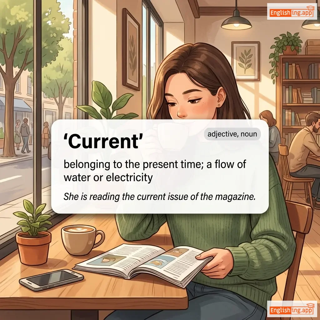 Current definition card — visual illustration of the meaning