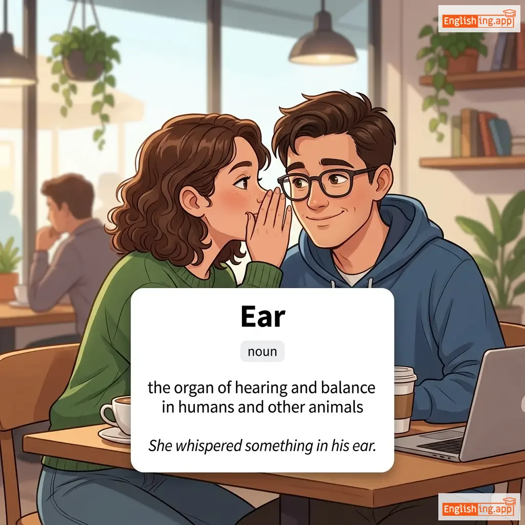 Ear definition card — visual illustration of the meaning