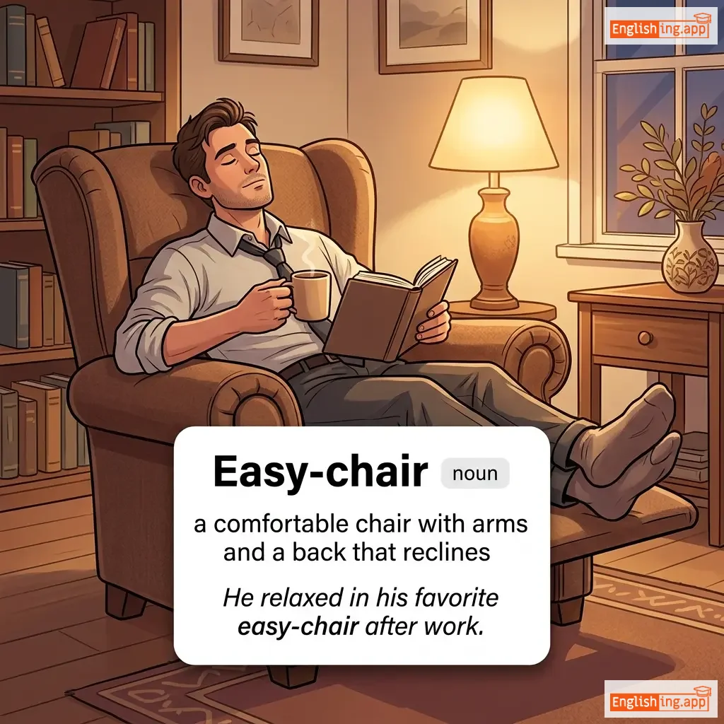 Easy-chair definition card — visual illustration of the meaning