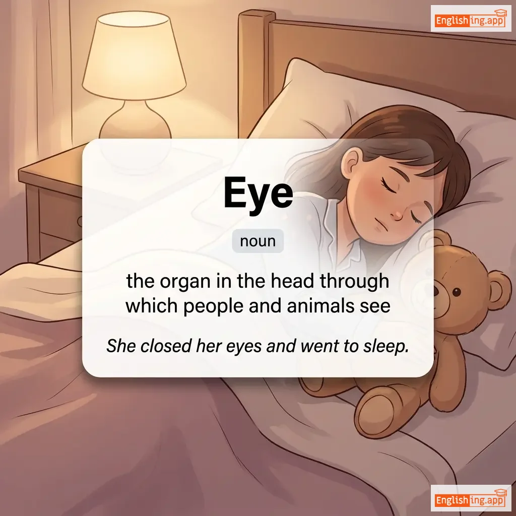 Eye definition card — visual illustration of the meaning