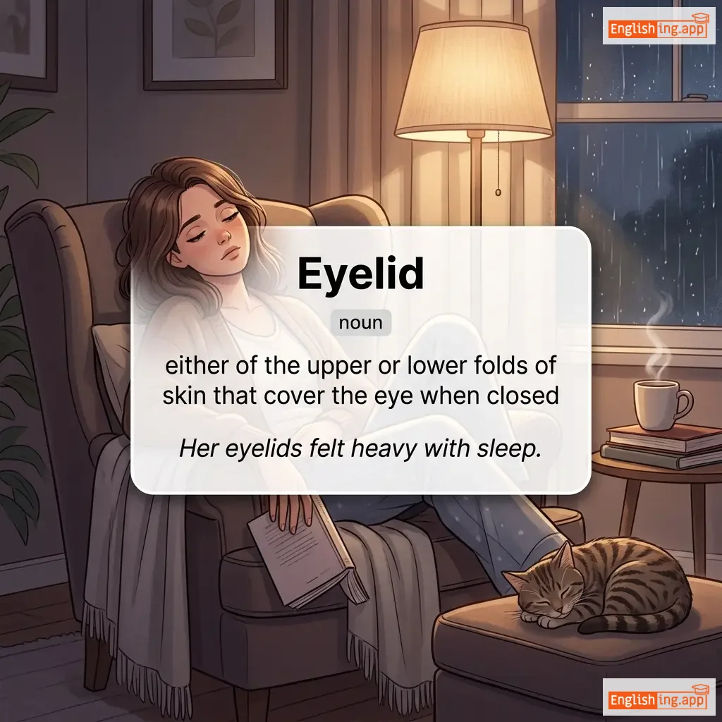 Eyelid definition card — visual illustration of the meaning