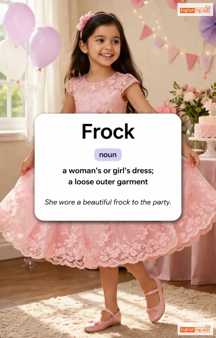 Frock definition card — visual illustration of the meaning