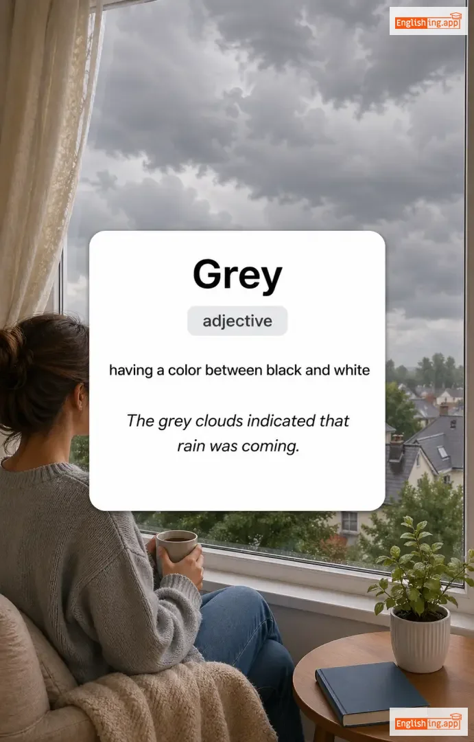 Grey definition card — visual illustration of the meaning