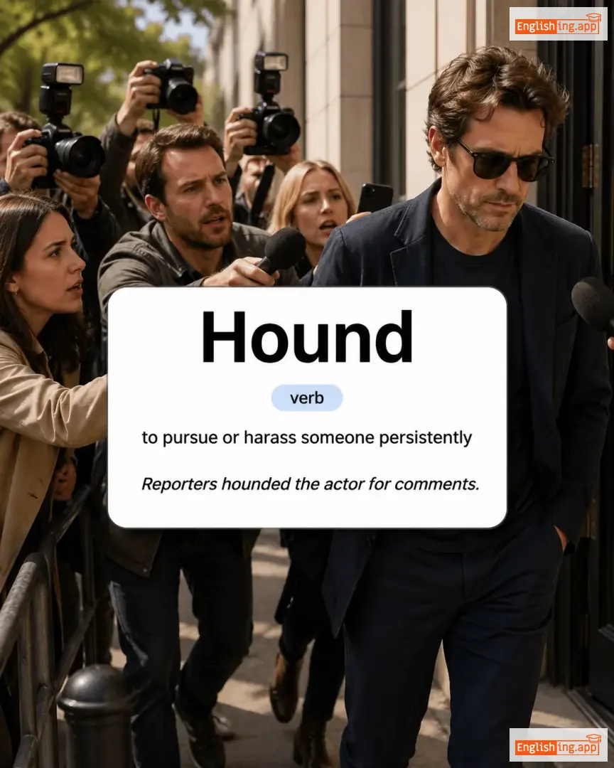 Hound definition card — visual illustration of the meaning
