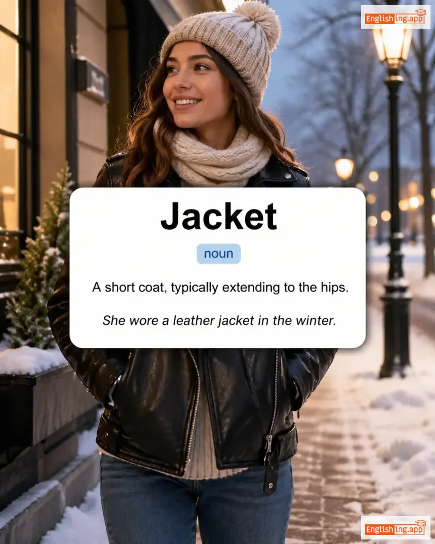 Jacket definition card — visual illustration of the meaning