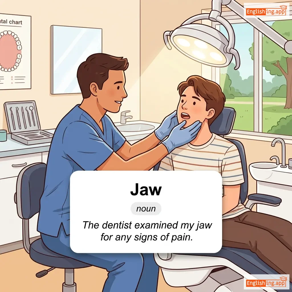 Jaw definition card — visual illustration of the meaning