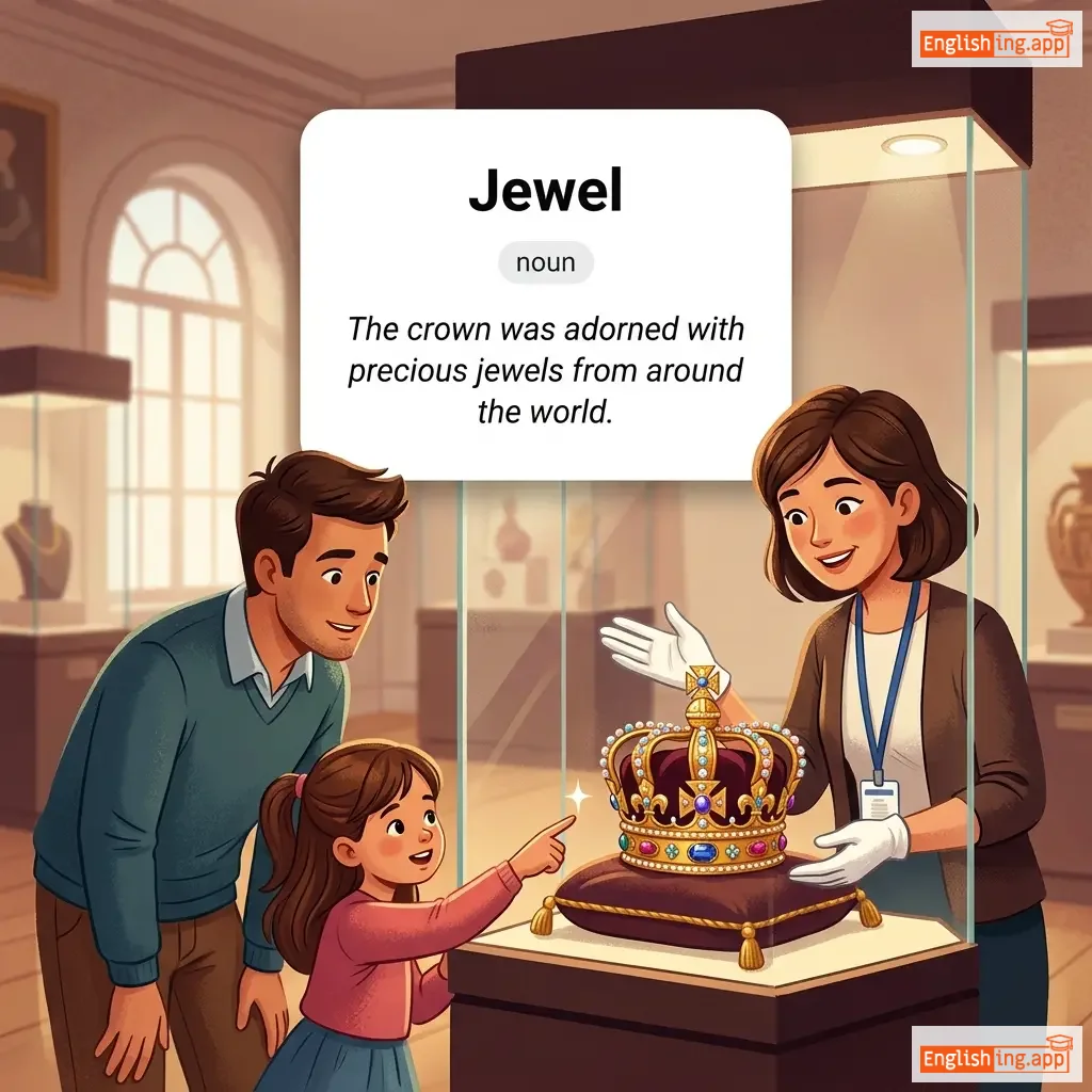 Jewel definition card — visual illustration of the meaning