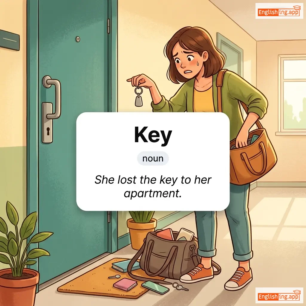 Key definition card — visual illustration of the meaning