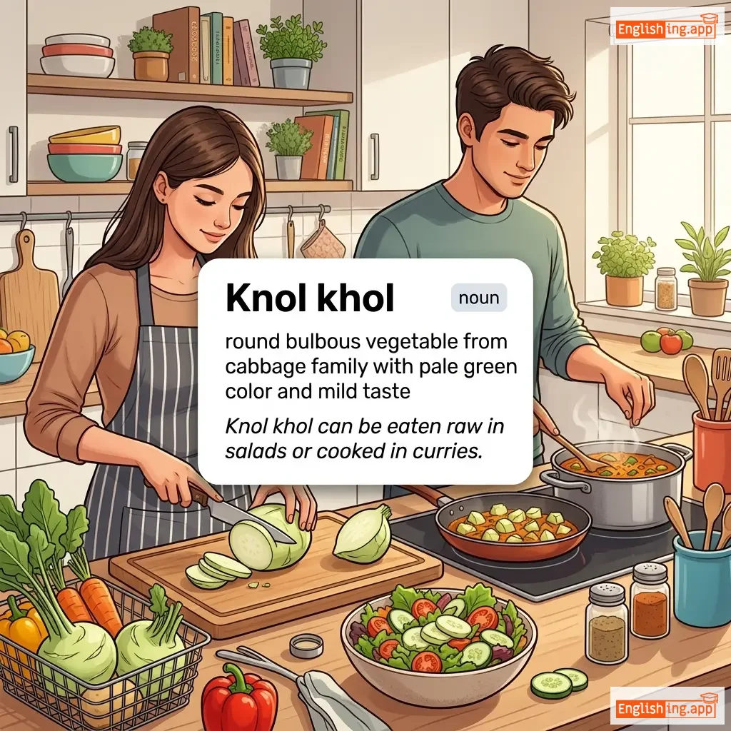 Knol khol definition card — visual illustration of the meaning