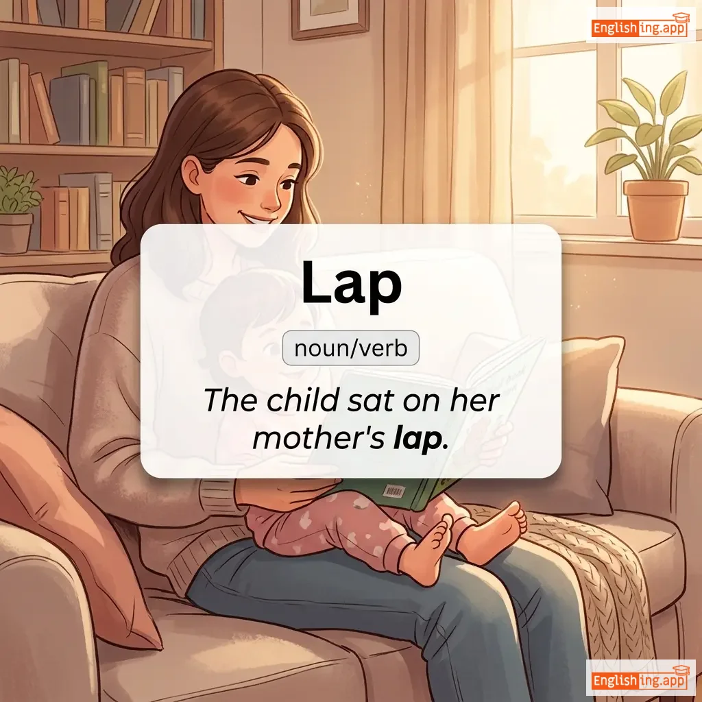 Lap definition card — visual illustration of the meaning