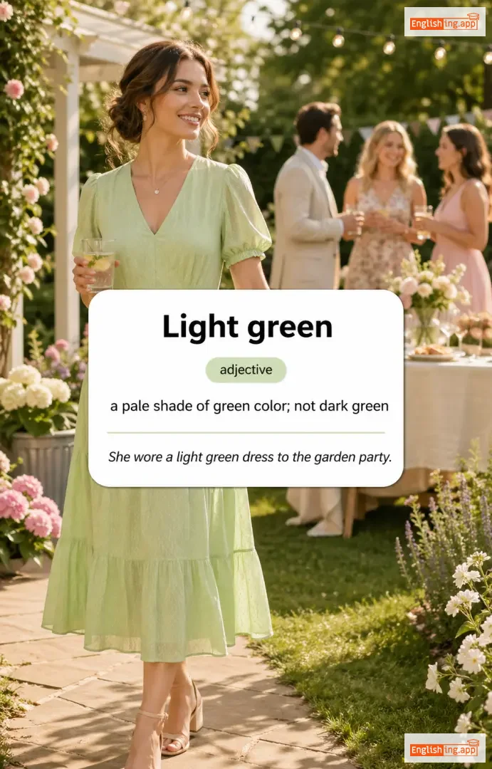 Light green definition card — visual illustration of the meaning