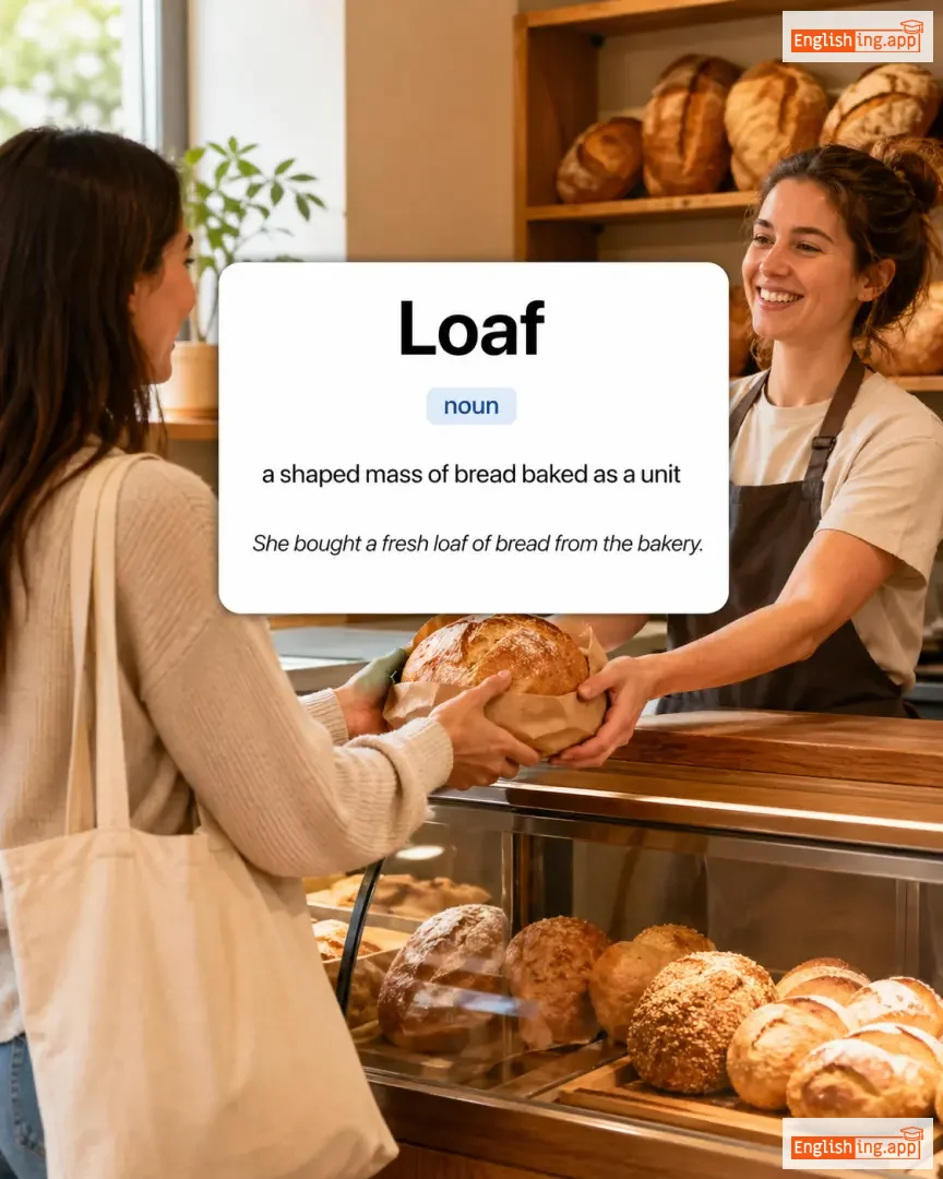 Loaf definition card — visual illustration of the meaning