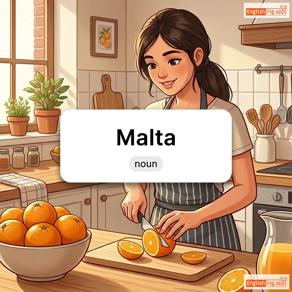 Malta definition card — visual illustration of the meaning
