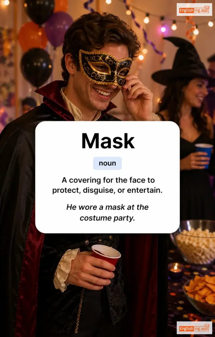 Mask definition card — visual illustration of the meaning
