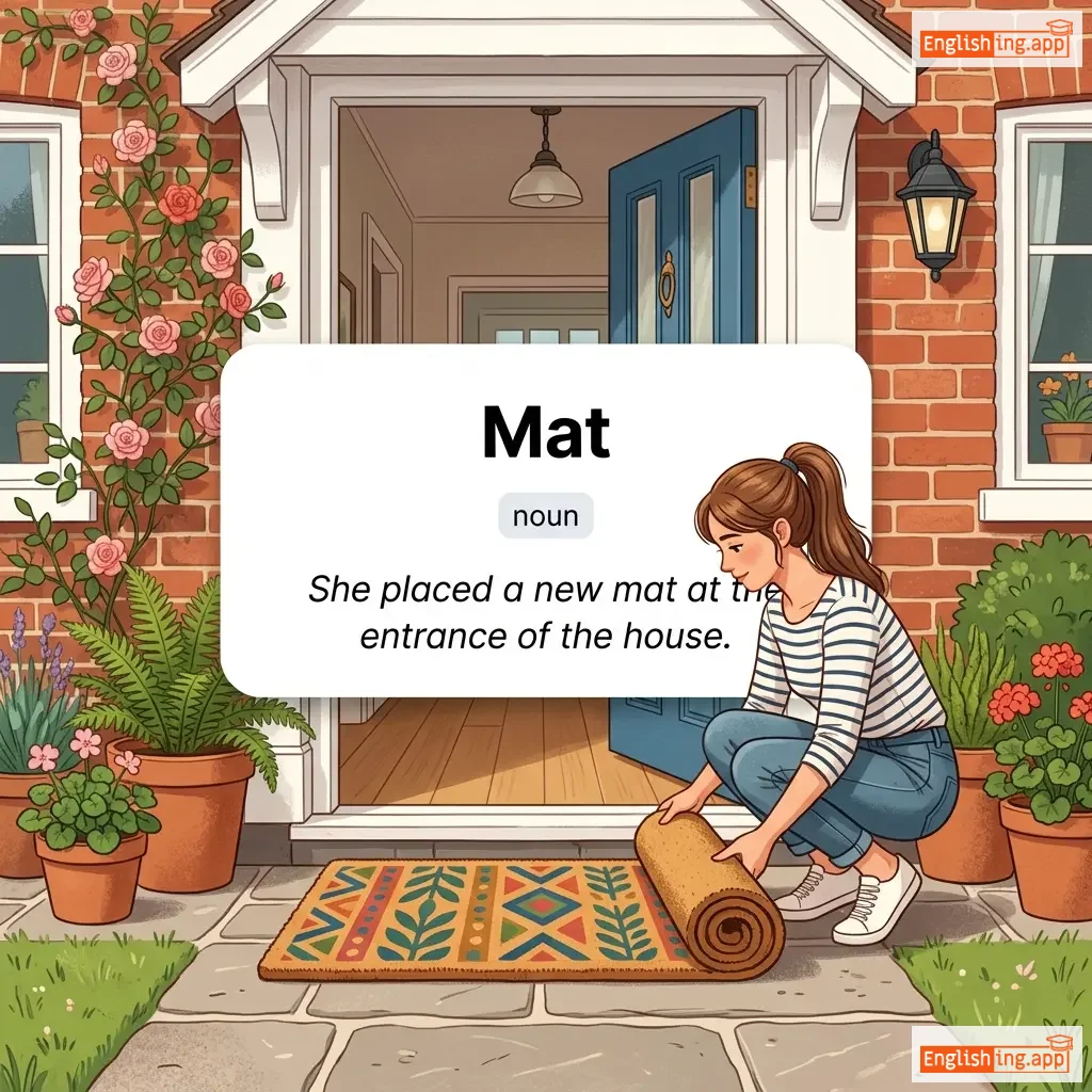 Mat definition card — visual illustration of the meaning